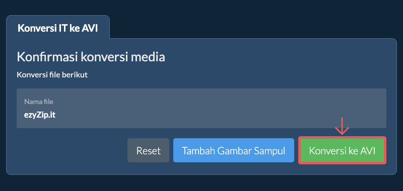 Konversi ke AVI Konversi ke AVI