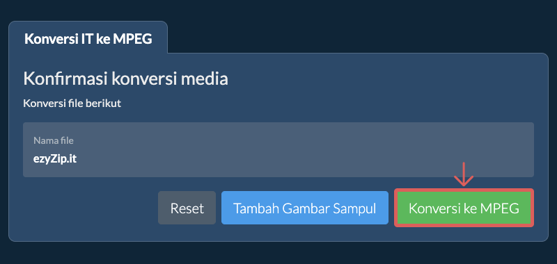 Konversi ke MPEG Konversi ke MPEG