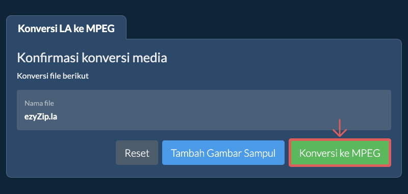 Konversi ke MPEG Konversi ke MPEG