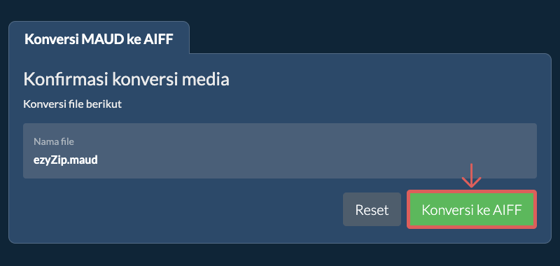 Konversi ke AIFF Konversi ke AIFF