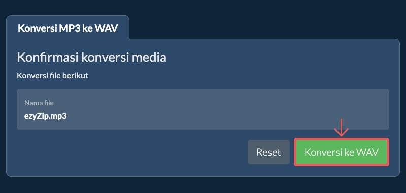 Konversi ke WAV Konversi ke WAV