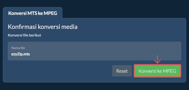Konversi ke MPEG