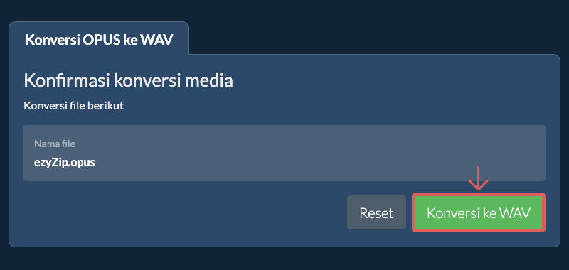 Konversi ke WAV Konversi ke WAV