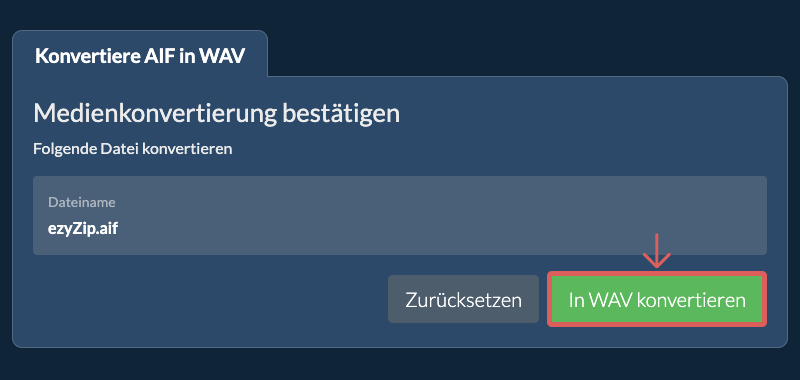 In WAV konvertieren In WAV konvertieren
