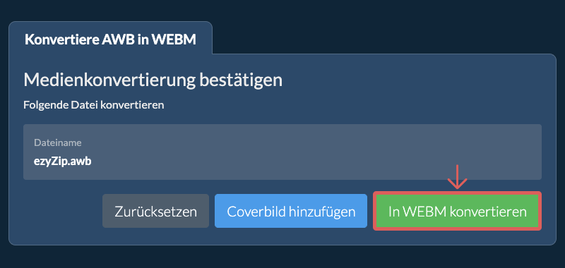 In WEBM konvertieren