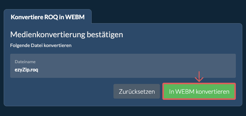 In WEBM konvertieren