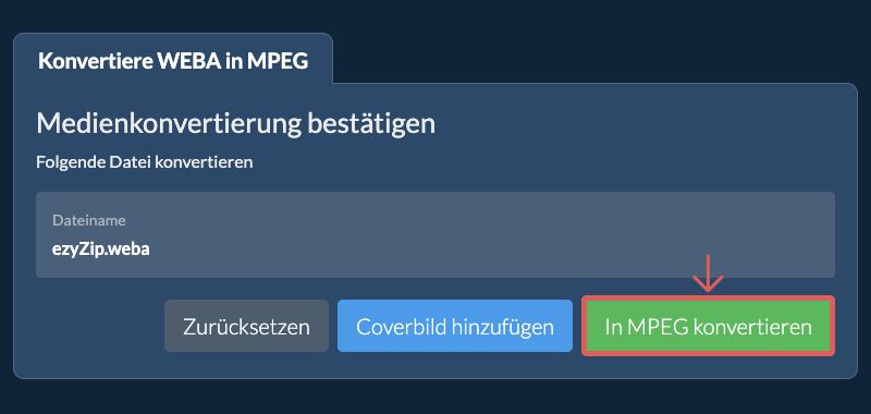 In MPEG konvertieren