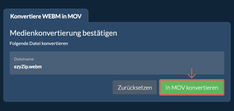 In MOV konvertieren
