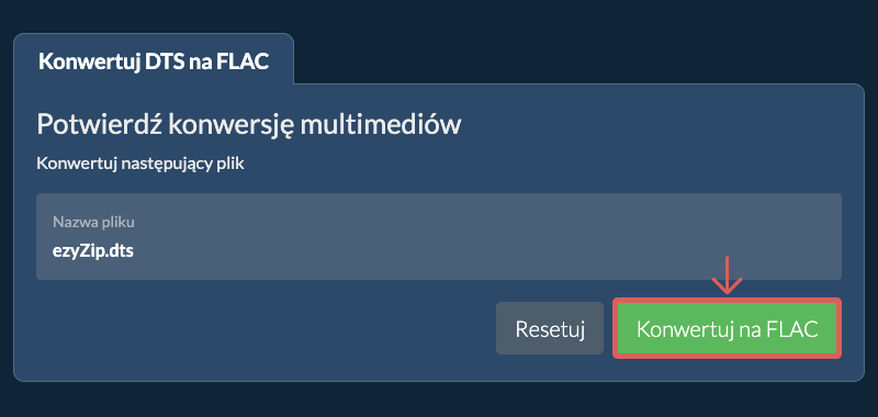 Konwertuj na FLAC