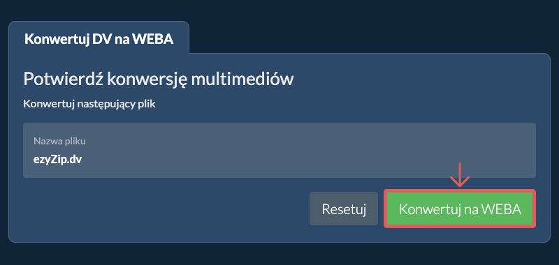 Konwertuj na WEBA
