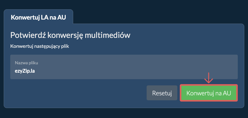 Konwertuj na AU Konwertuj na AU