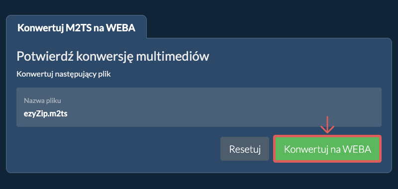 Konwertuj na WEBA