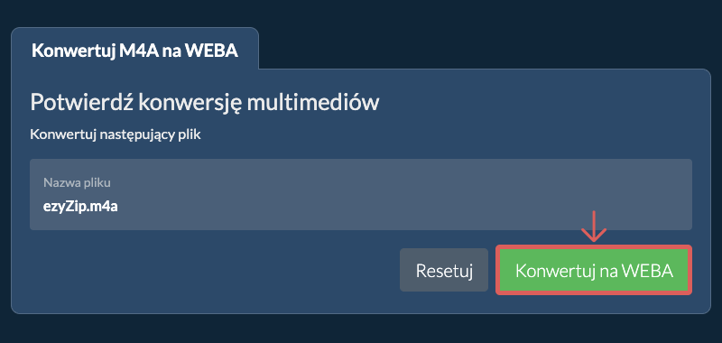 Konwertuj na WEBA Konwertuj na WEBA