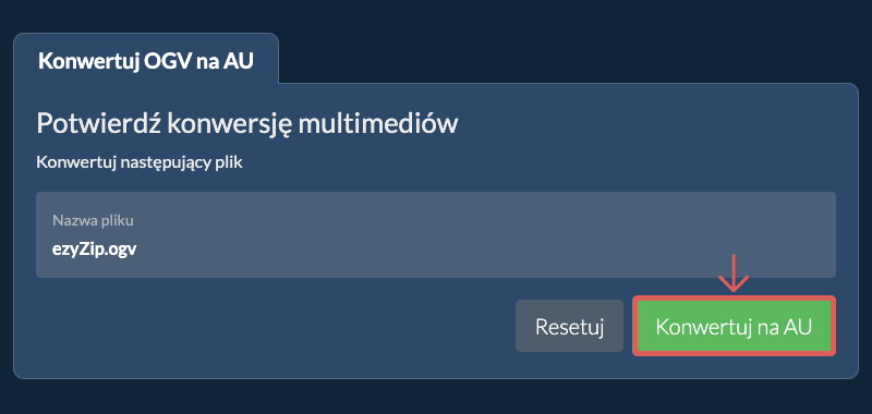 Konwertuj na AU Konwertuj na AU