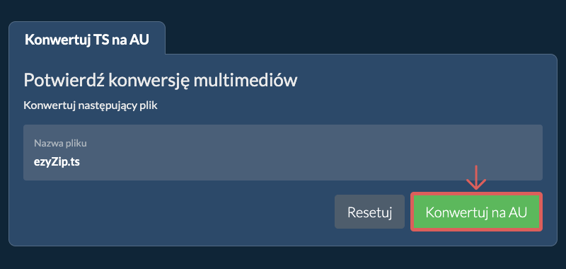 Konwertuj na AU