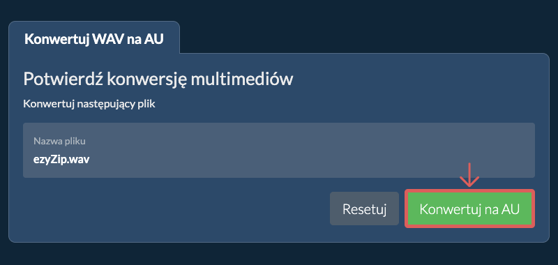 Konwertuj na AU Konwertuj na AU