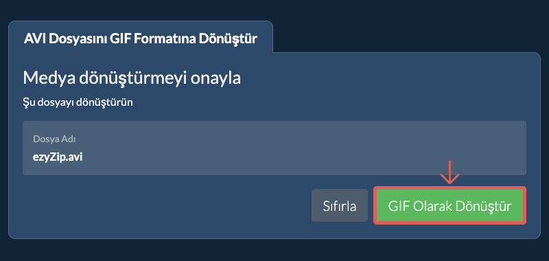 GIF Olarak Dönüştür