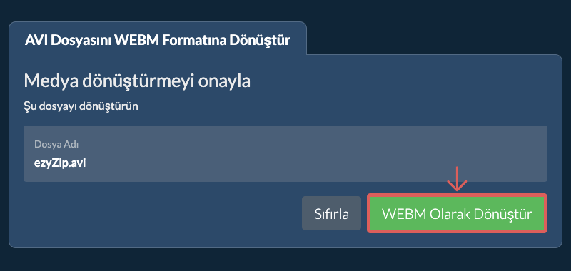 WEBM Olarak Dönüştür WEBM Olarak Dönüştür