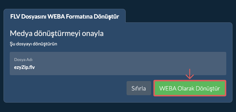 WEBA Olarak Dönüştür