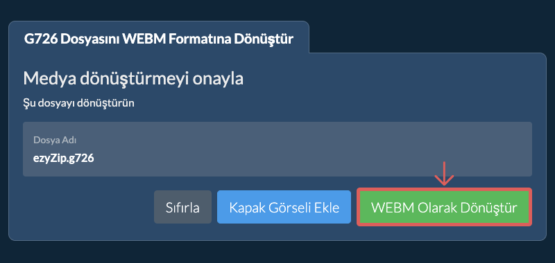 WEBM Olarak Dönüştür WEBM Olarak Dönüştür