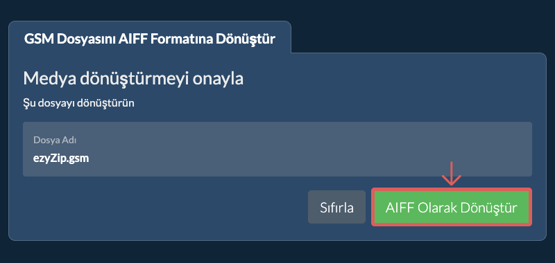 AIFF Olarak Dönüştür