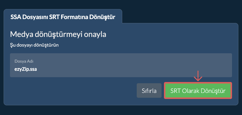 SRT Olarak Dönüştür SRT Olarak Dönüştür