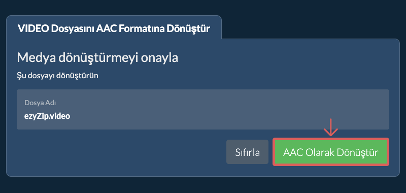 AAC Olarak Dönüştür