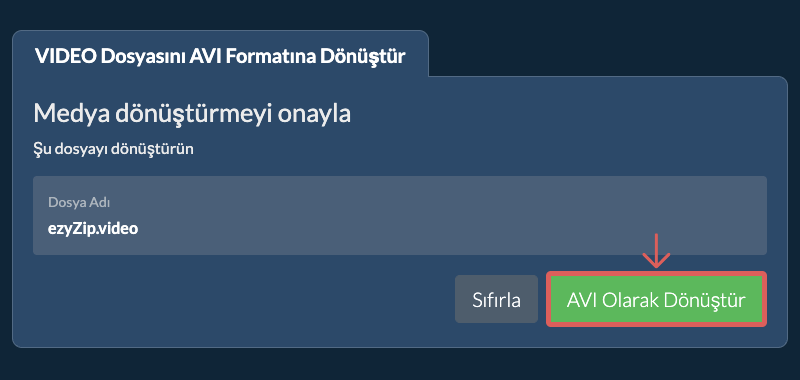 AVI Olarak Dönüştür