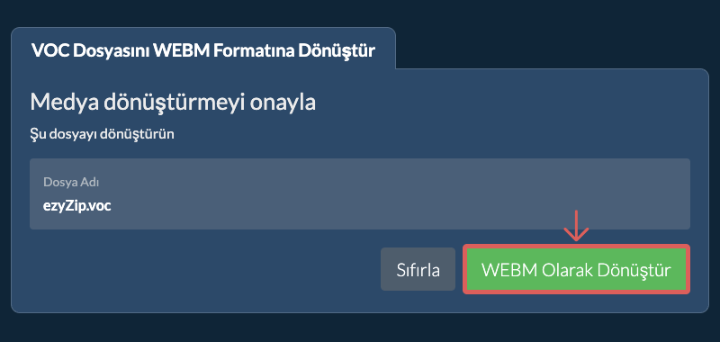 WEBM Olarak Dönüştür