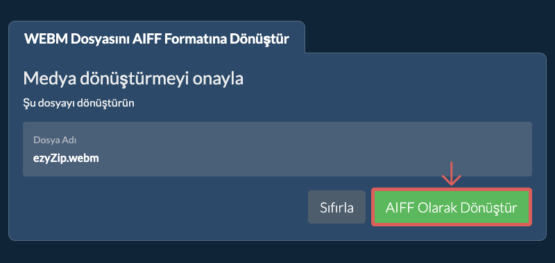 AIFF Olarak Dönüştür