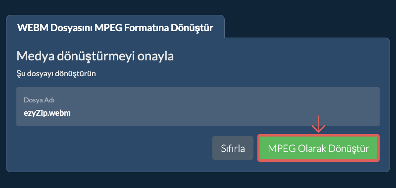MPEG Olarak Dönüştür MPEG Olarak Dönüştür
