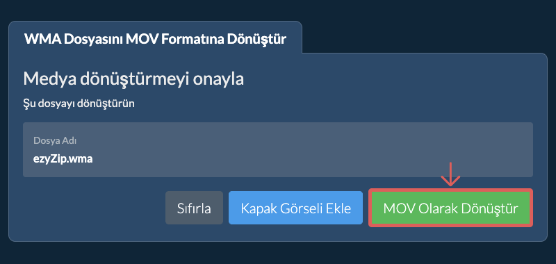 MOV Olarak Dönüştür