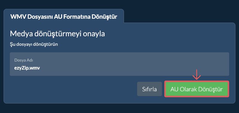 AU Olarak Dönüştür AU Olarak Dönüştür