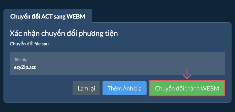 Chuyển đổi thành WEBM Chuyển đổi thành WEBM