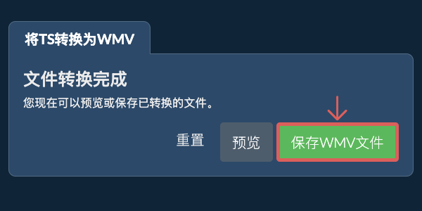 保存WMV文件 转换为WMV文件