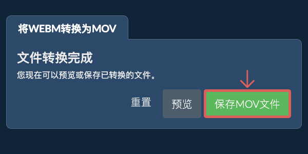 保存MOV文件 转换为MOV文件