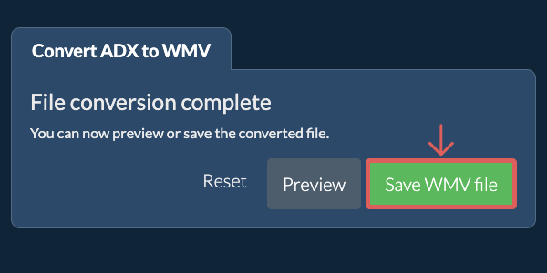 Save WMV file Convert to WMV