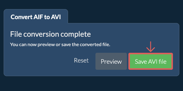 Save AVI file Convert to AVI