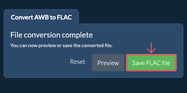 Save FLAC file Convert to FLAC