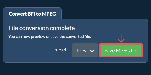 Convert to MPEG