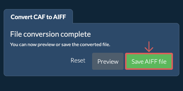 Convert to AIFF