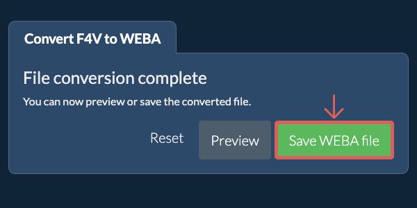 Convert to WEBA