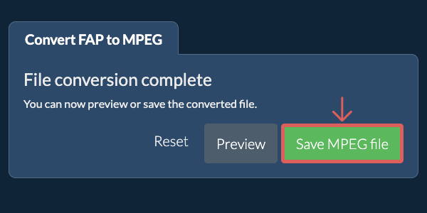 Save MPEG file Convert to MPEG