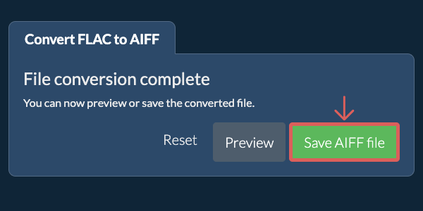 Save AIFF file Convert to AIFF