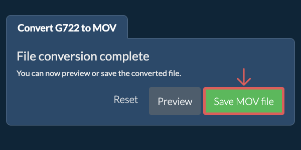 Save MOV file Convert to MOV