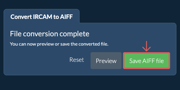 Convert to AIFF