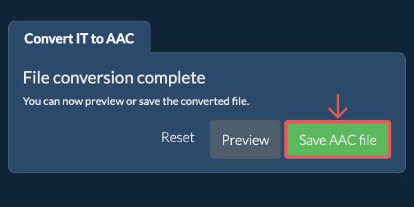 Save AAC file Convert to AAC