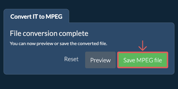 Save MPEG file Convert to MPEG