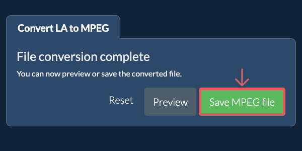 Save MPEG file Convert to MPEG