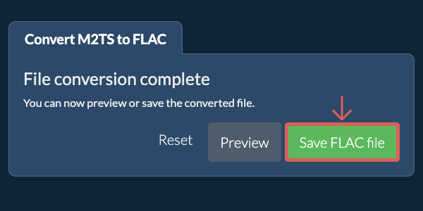 Save FLAC file Convert to FLAC